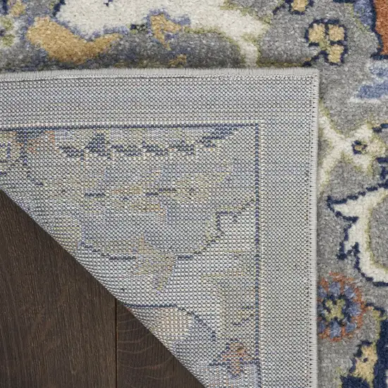 Green and Ivory Floral Power Loom Area Rug Photo 8