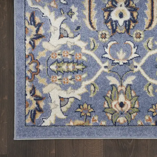 Green and Ivory Floral Power Loom Area Rug Photo 7