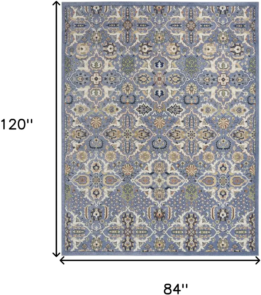 Green and Ivory Floral Power Loom Area Rug Photo 9