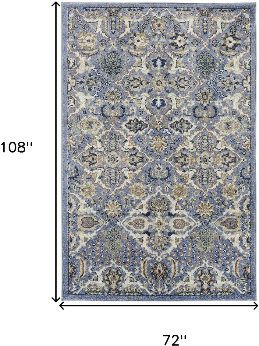 Green and Ivory Floral Power Loom Area Rug Photo 9