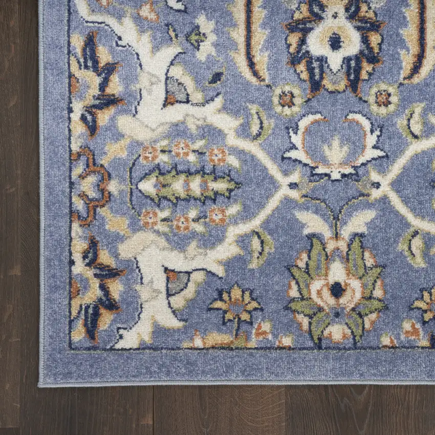 Green and Ivory Floral Power Loom Area Rug Photo 7