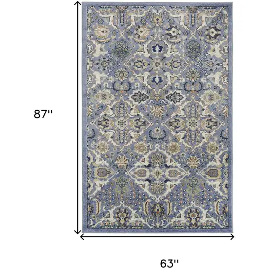 Green and Ivory Floral Power Loom Area Rug Photo 9