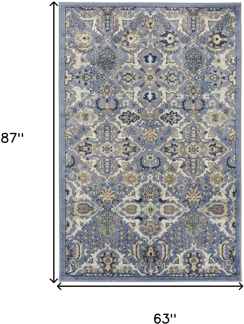 Green and Ivory Floral Power Loom Area Rug Photo 9
