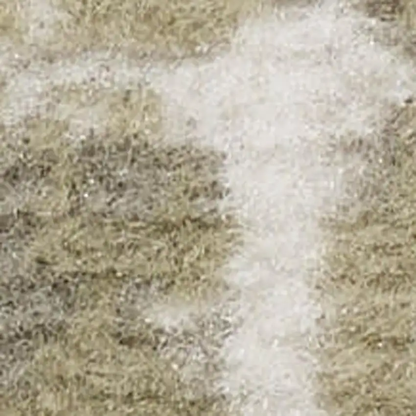 Green and Ivory Medallion Power Loom Distressed Area Rug Photo 3