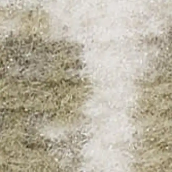 Green and Ivory Medallion Power Loom Distressed Area Rug Photo 5