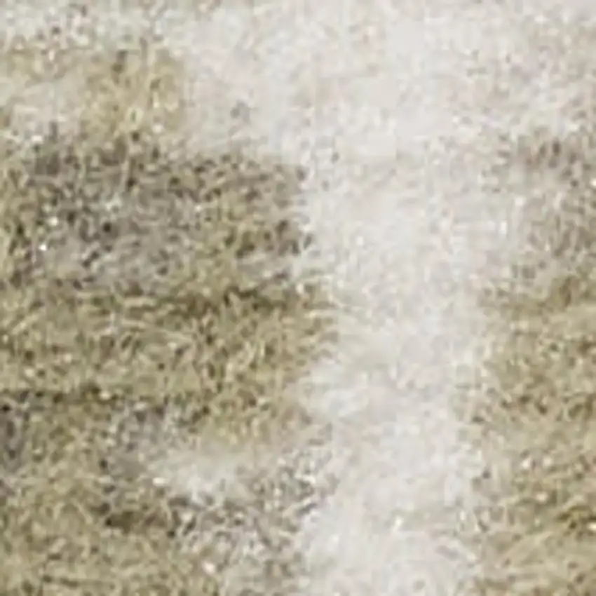 8' Green And Ivory Medallion Distressed Runner Rug Photo 1