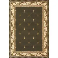 Photo of Green and Ivory Trellis Area Rug
