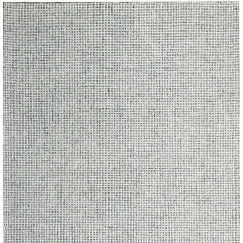 Green and Ivory Wool Checkered Hand Tufted Area Rug Photo 6