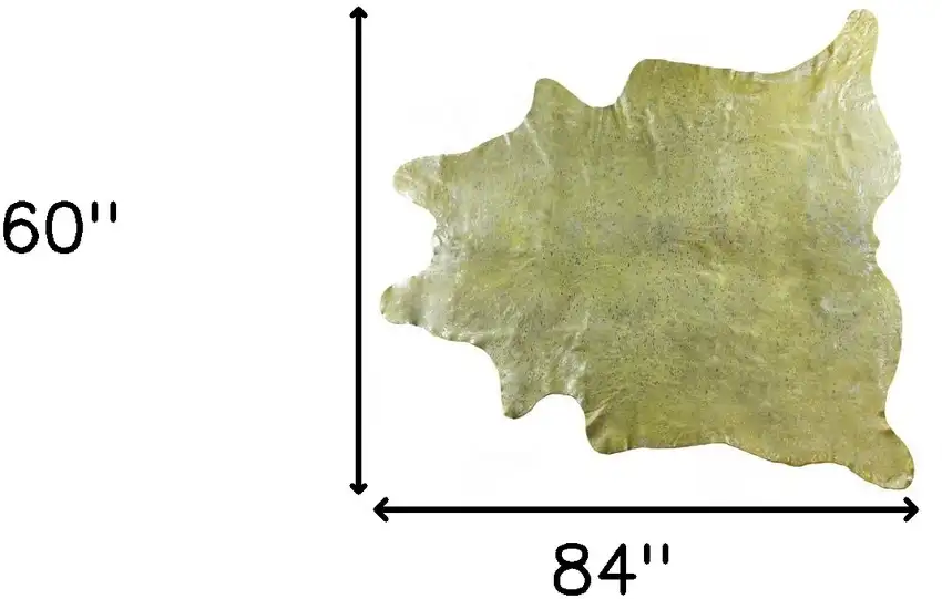 Green and Silver Cowhide Hand Knotted Area Rug Photo 5