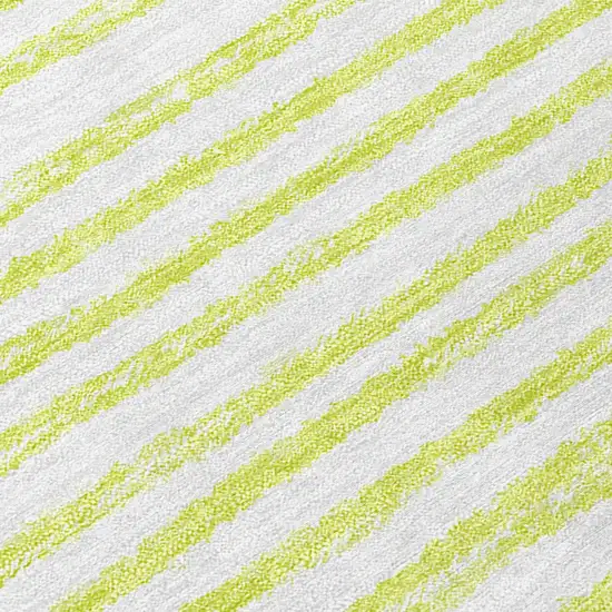 Green And White Abstract Washable Indoor Outdoor Area Rug Photo 8
