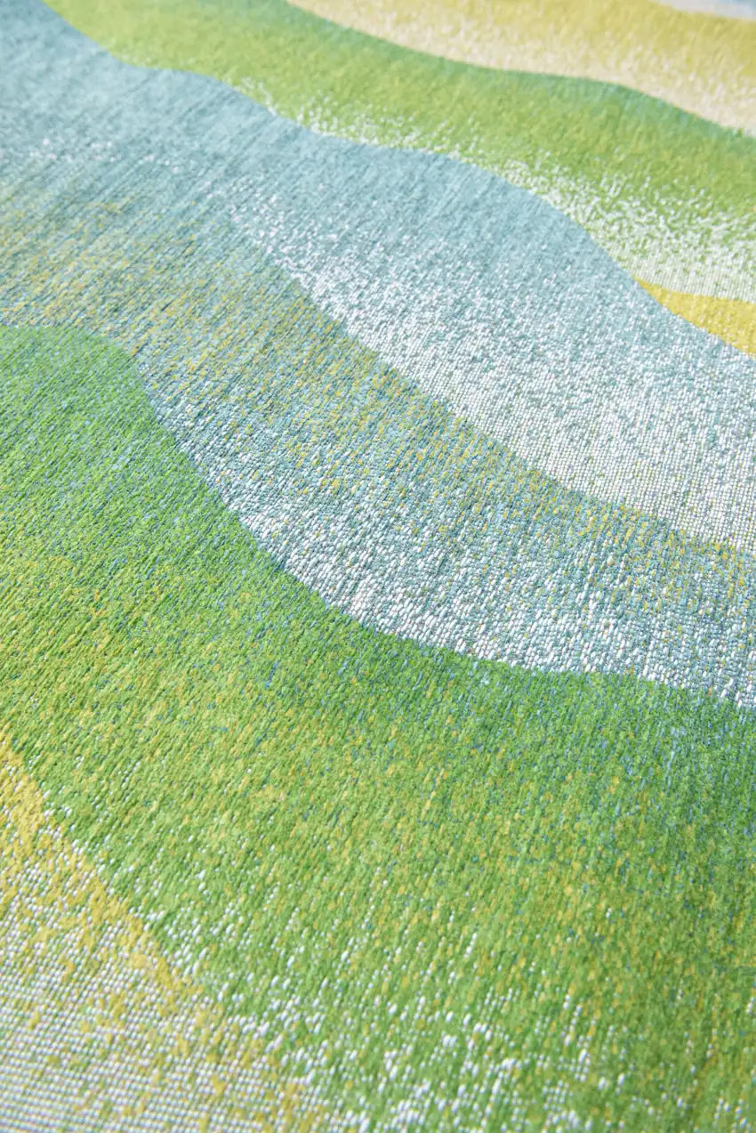 Green and Yellow Abstract Non Skid Area Rug Photo 5