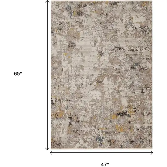 Grey Abstract Area Rug Photo 5