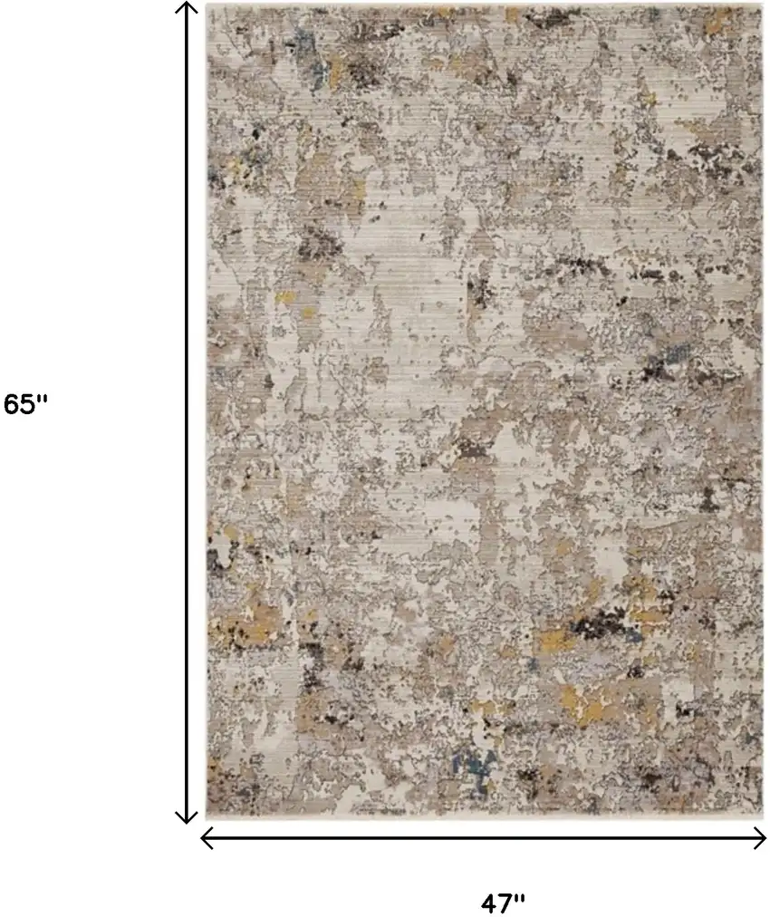 Grey Abstract Area Rug Photo 5