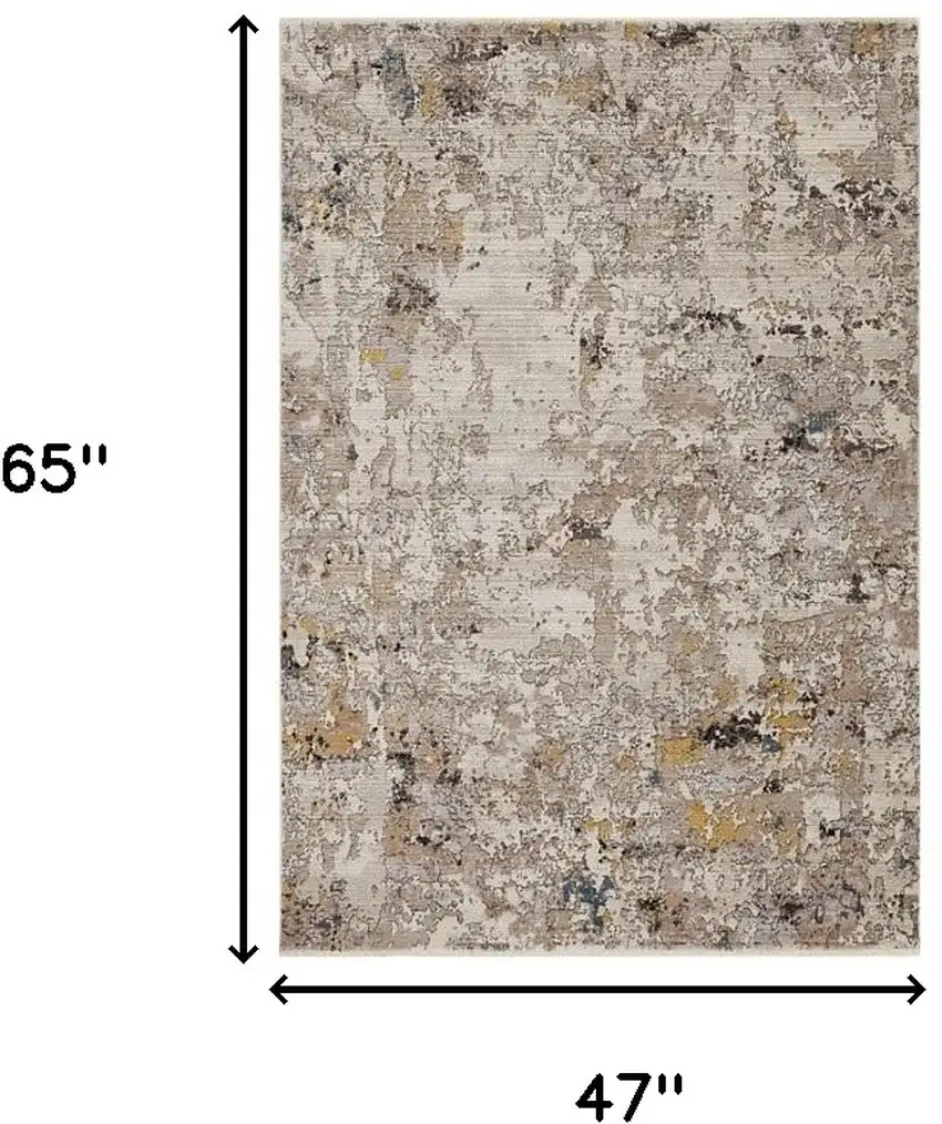 Grey Abstract Area Rug Photo 5