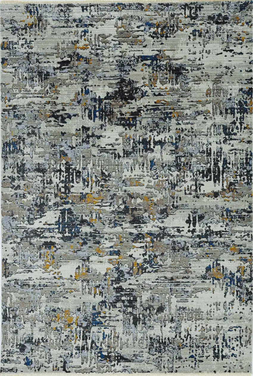 Grey Abstract Area Rug Photo 2