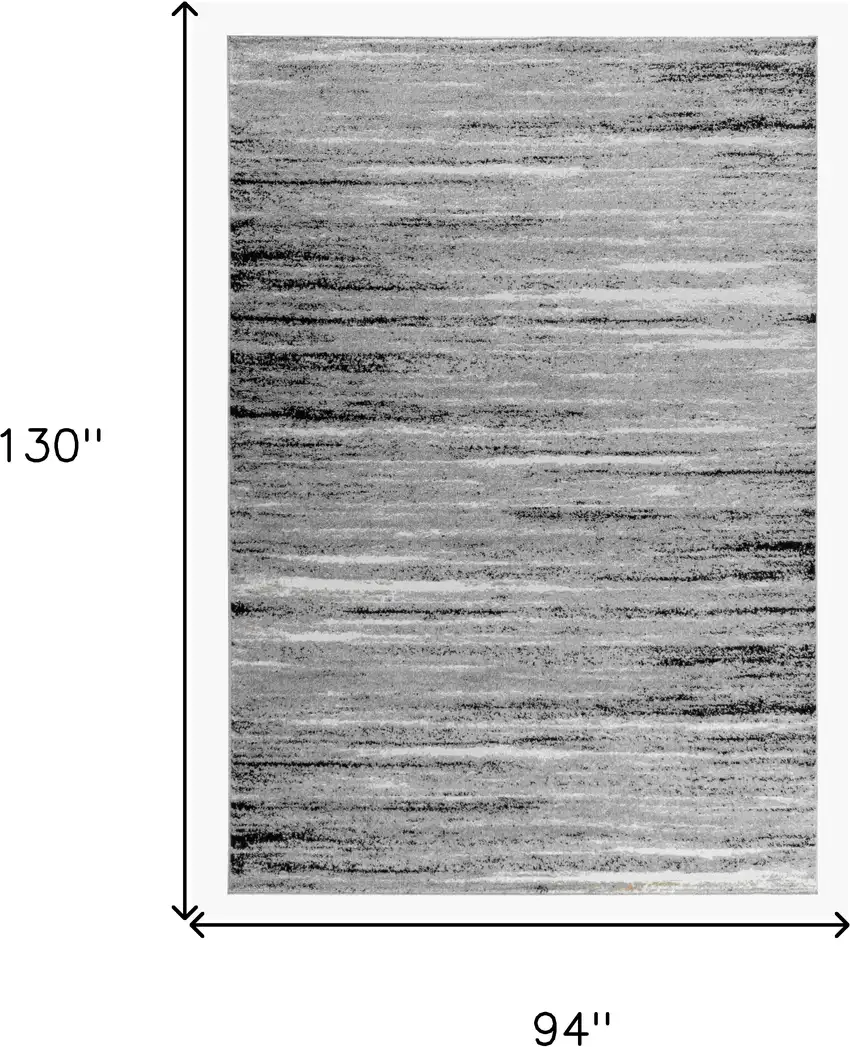 8' X 11' Grey Abstract Area Rug Photo 6