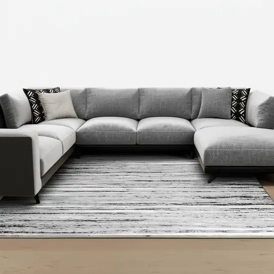 8' X 11' Grey Abstract Area Rug Photo 1