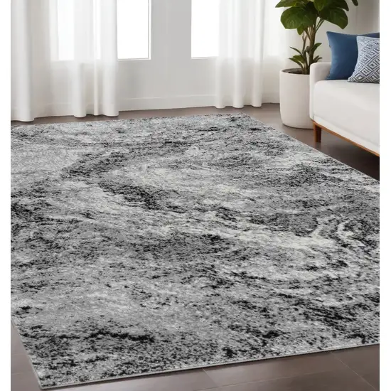 5' X 8' Grey Abstract Area Rug Photo 1