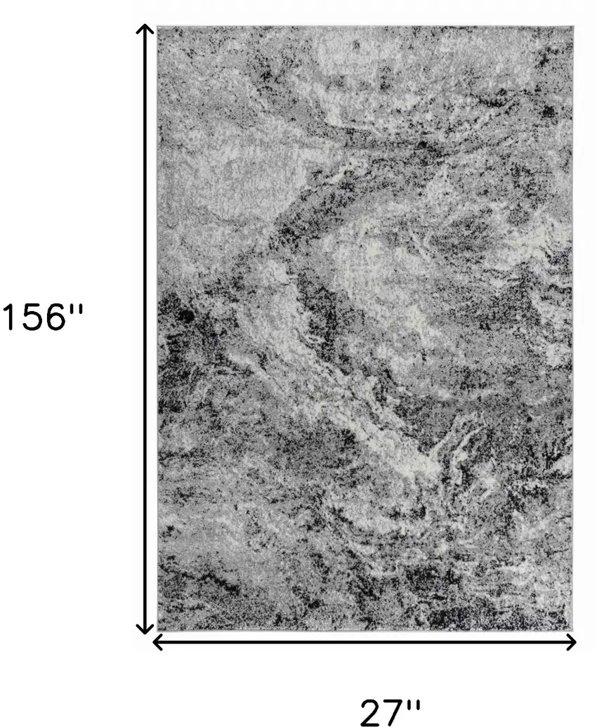 Grey Abstract Area Rug Photo 3