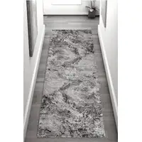 Photo of Grey Abstract Area Rug