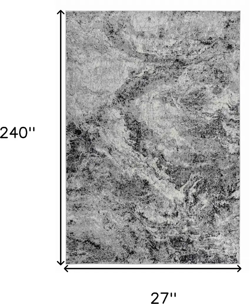 Grey Abstract Area Rug Photo 3