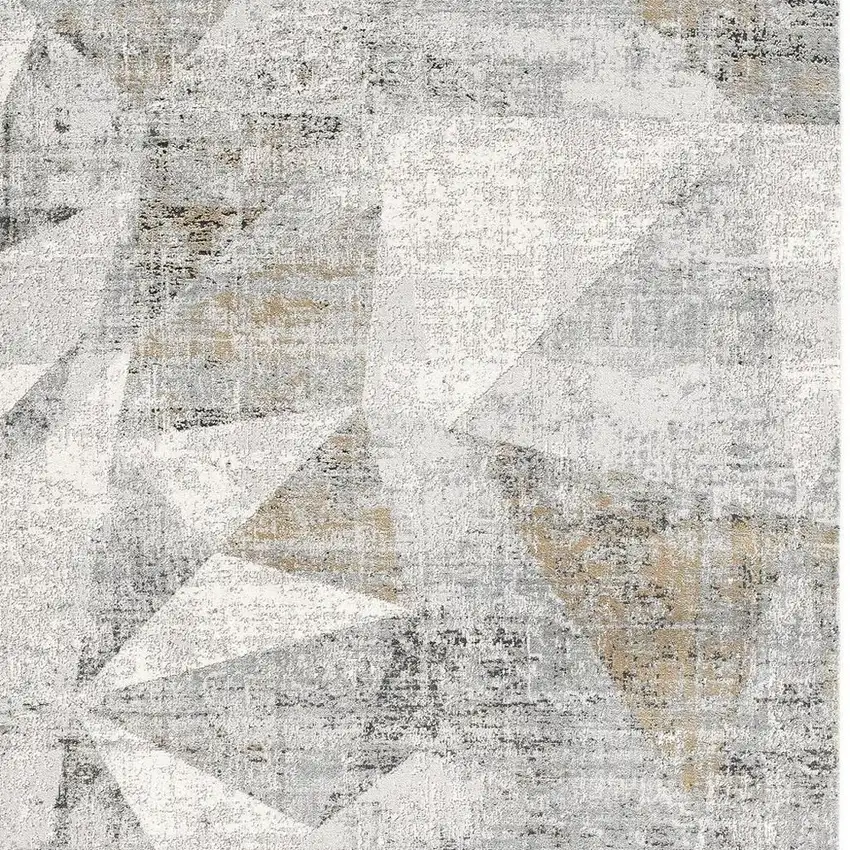 Grey Abstract Area Rug Photo 4