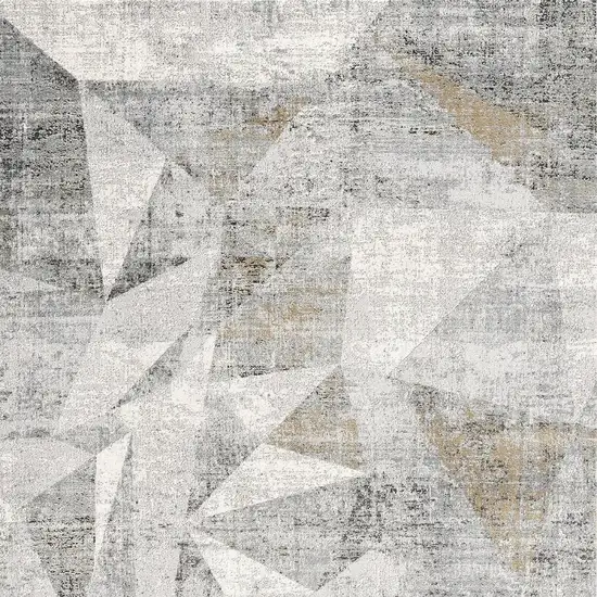 Grey Abstract Area Rug Photo 5