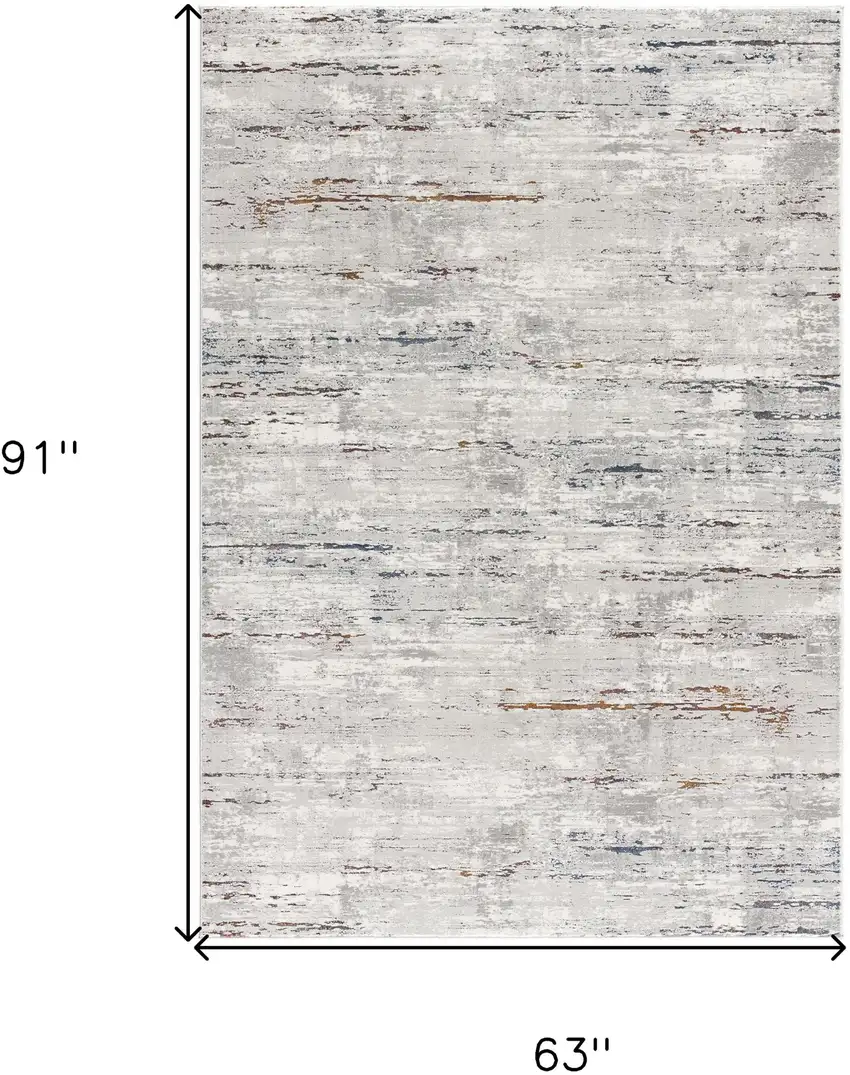 Grey Abstract Area Rug Photo 9