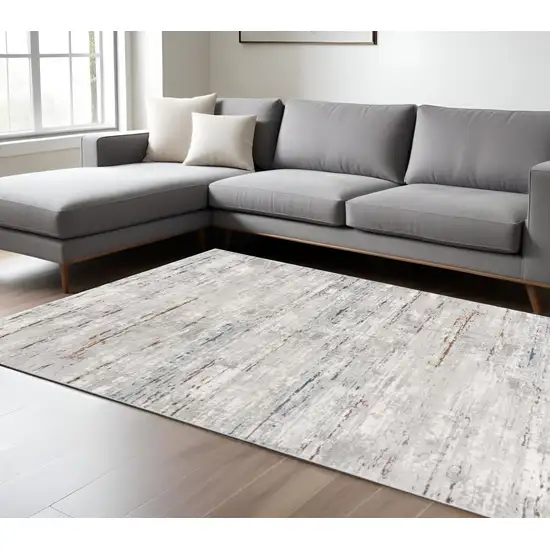 Grey Abstract Area Rug Photo 1