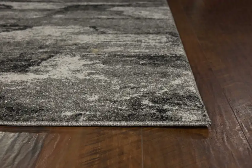 Grey Abstract Design Indoor Area Rug Photo 4