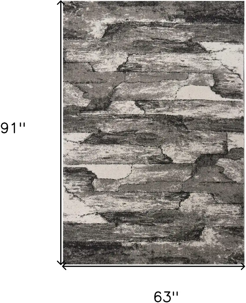 Gray Abstract Area Rug Photo 3
