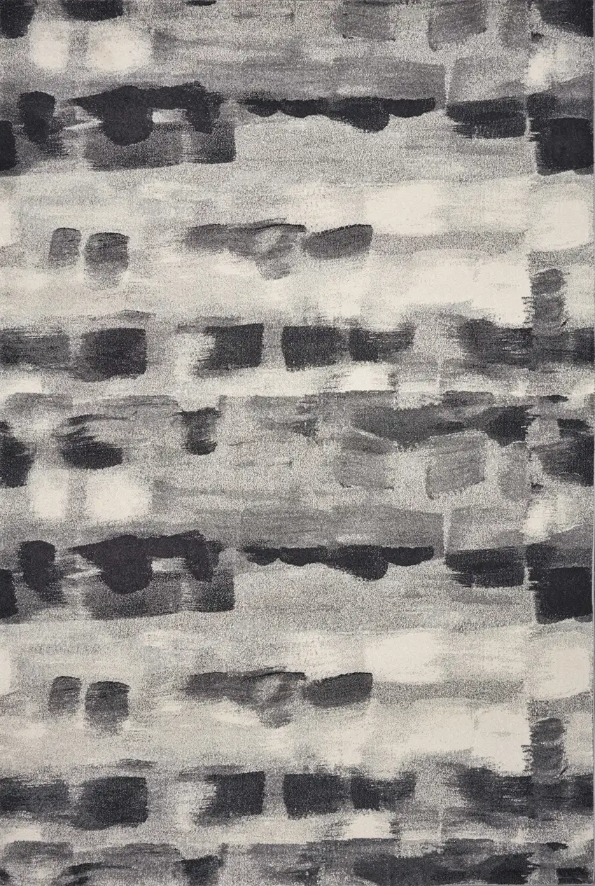 Grey Abstract Design Indoor Area Rug Photo 1