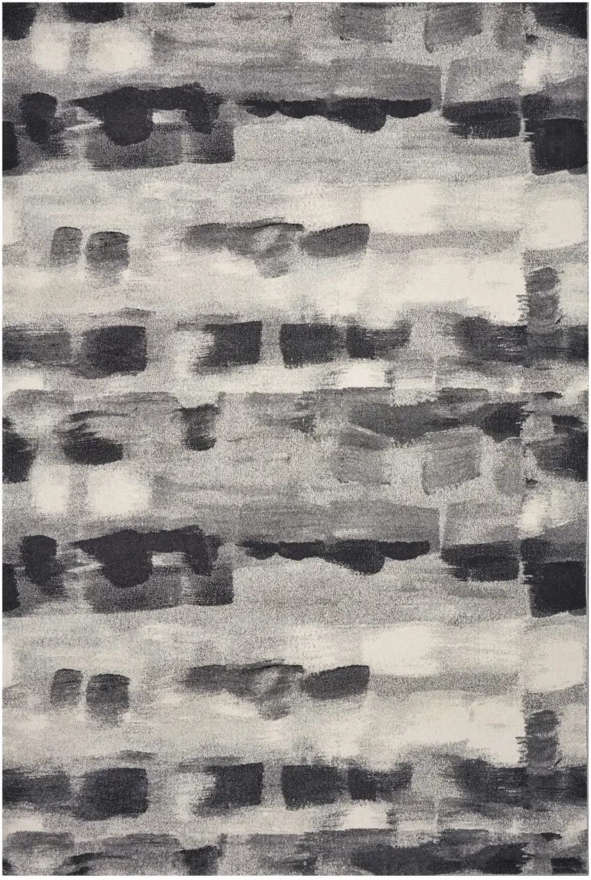 Grey Abstract Design Indoor Area Rug Photo 1