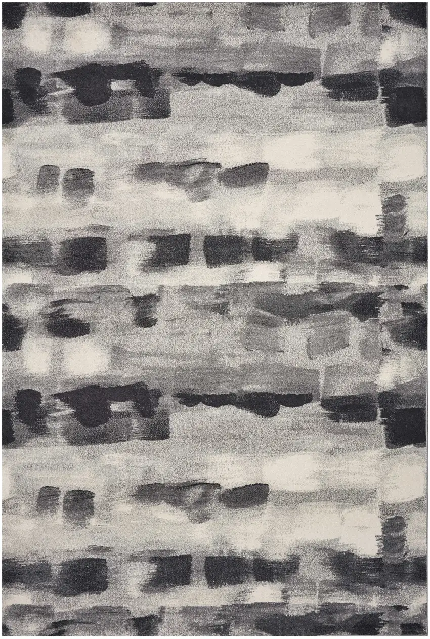 Grey Abstract Design Indoor Area Rug Photo 1