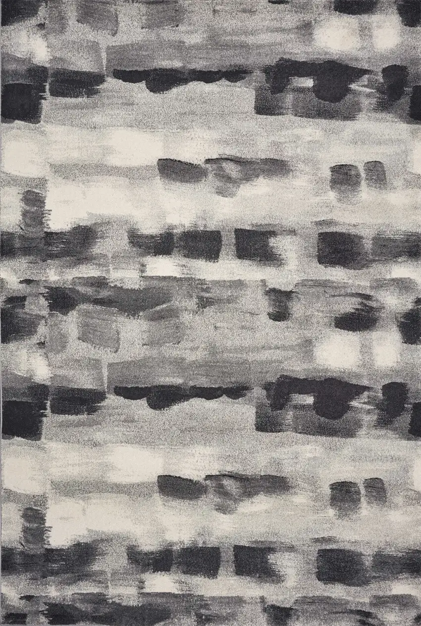 Grey Abstract Design Indoor Area Rug Photo 5