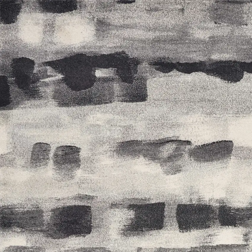 Grey Abstract Design Indoor Area Rug Photo 3