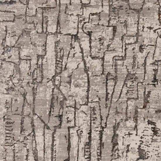 Gray And Black Abstract Distressed Area Rug Photo 5