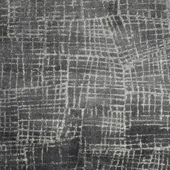 7' Gray And Dark Gray Abstract Area Rug Photo 6