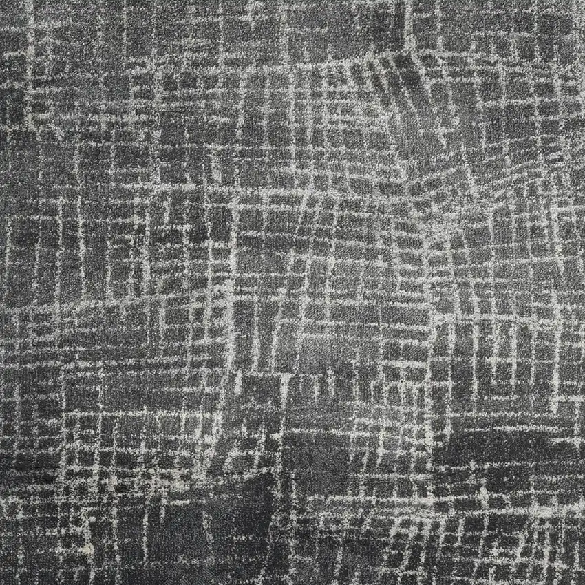 7' Gray And Dark Gray Abstract Area Rug Photo 6