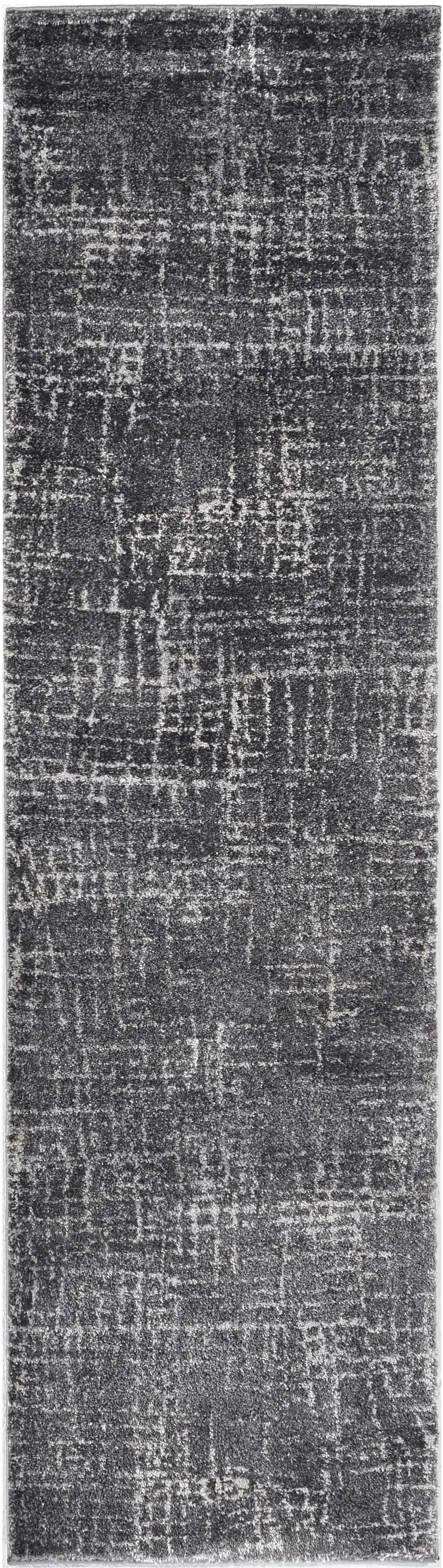 7' Gray And Dark Gray Abstract Area Rug Photo 2
