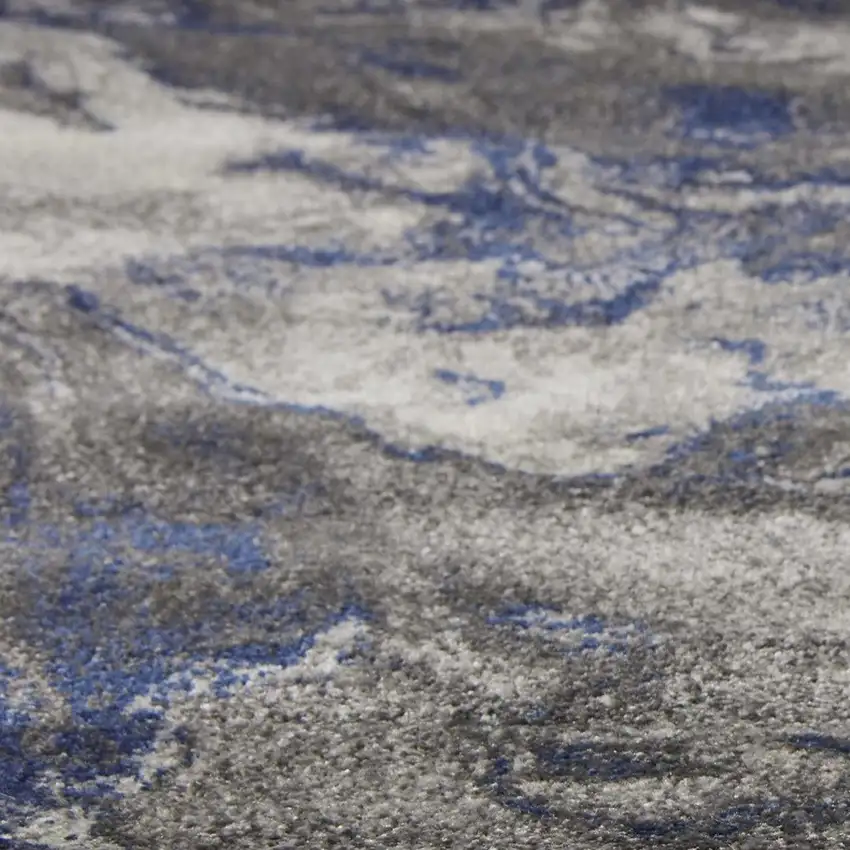 Grey Abstract Marble Design Indoor Area Rug Photo 3