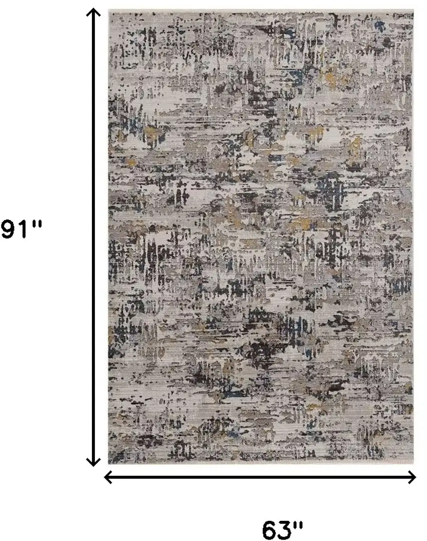 Grey Abstract Transitional Indoor Area Rug Photo 3