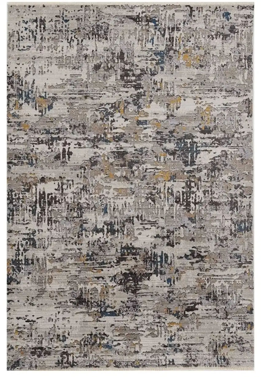 Grey Abstract Transitional Indoor Area Rug Photo 2