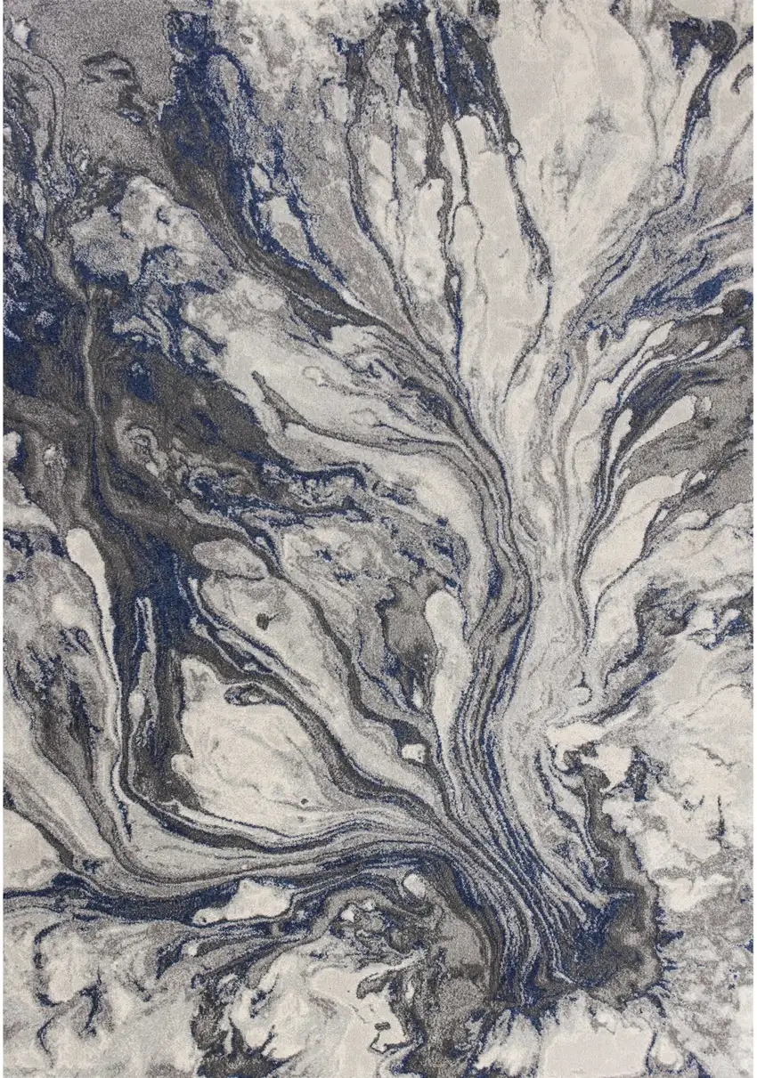 Gray Abstract Area Rug Photo 2