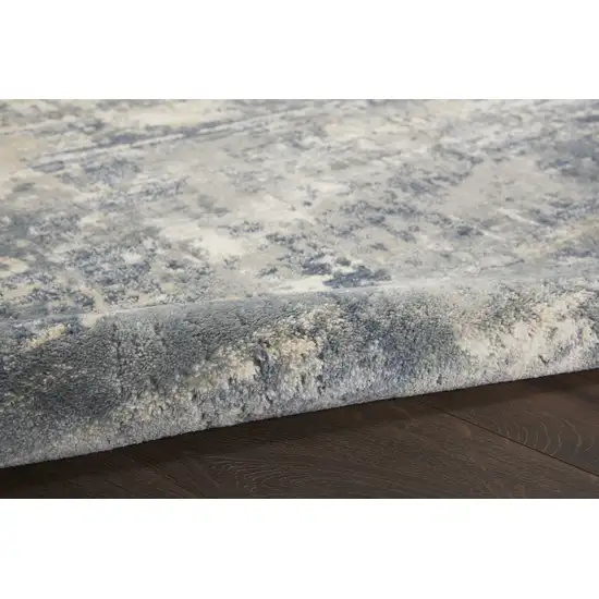 Beige And Gray Abstract Distressed Area Rug Photo 8
