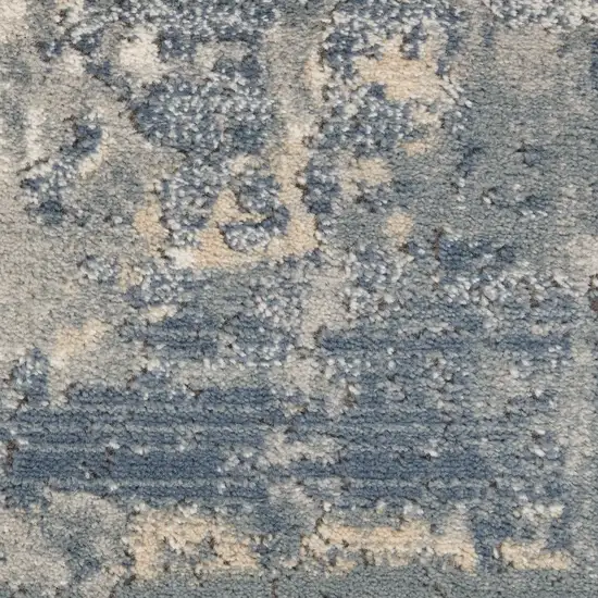 Grey And Beige Abstract Power Loom Non Skid Area Rug Photo 3