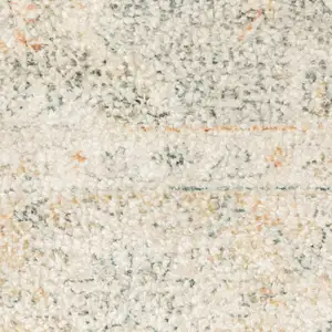 Photo of Grey And Beige Oriental Hand Loomed Stain Resistant Area Rug With Fringe