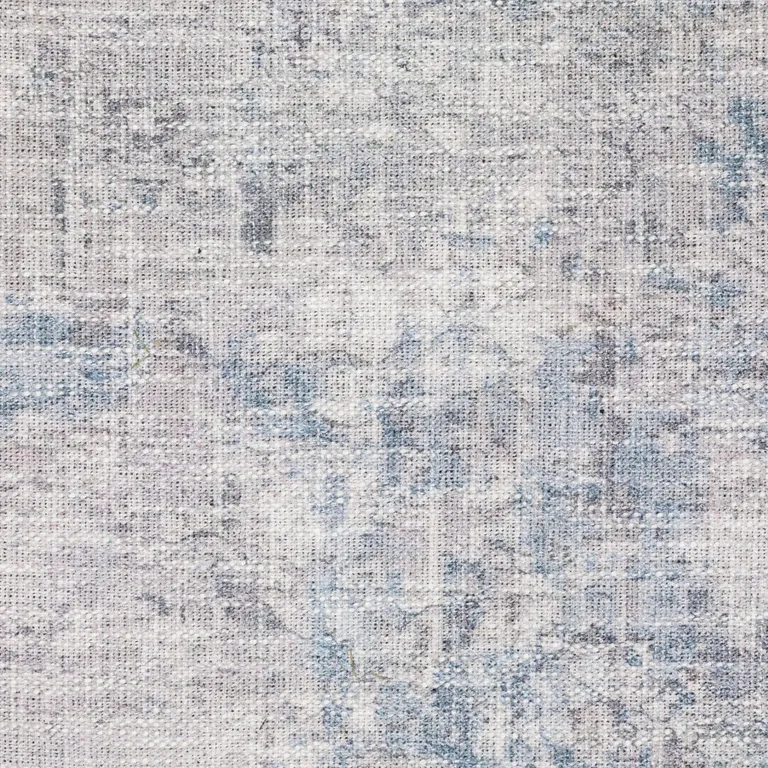 Grey And Blue Abstract Power Loom Stain Resistant Area Rug Photo 1