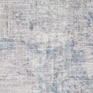 Photo of Grey And Blue Abstract Power Loom Stain Resistant Area Rug