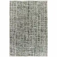 Photo of Grey And Ivory Abstract Power Loom Stain Resistant Area Rug